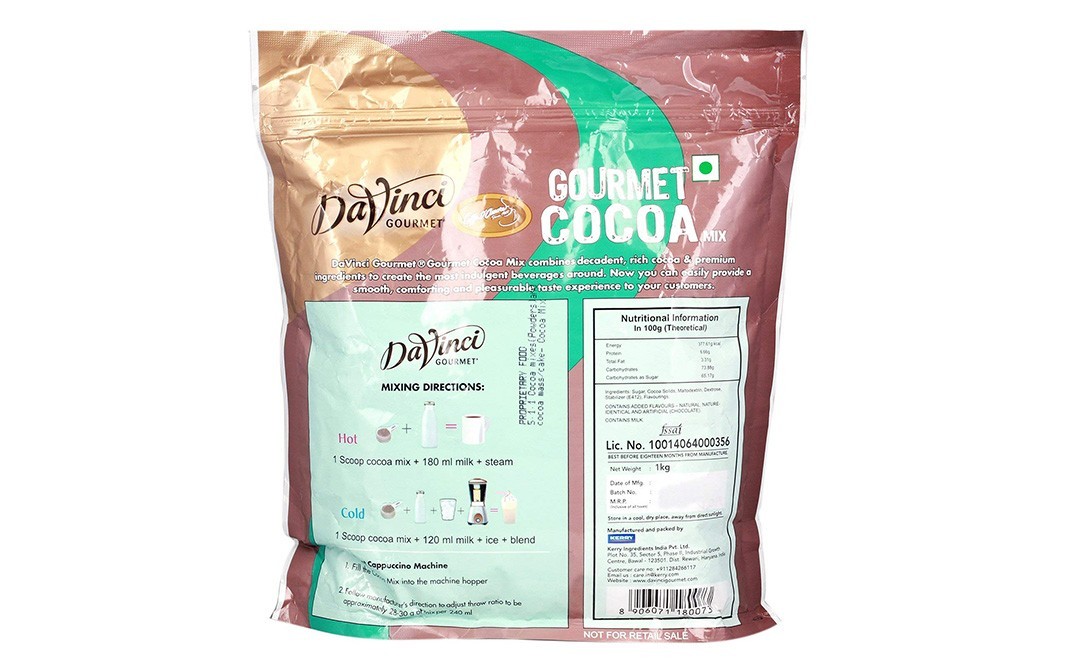 Davinci Gourmet Cocoa Mix    Pack  1 kilogram